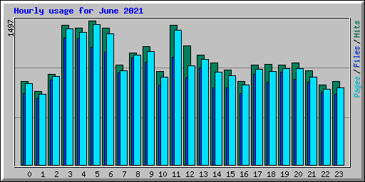 Hourly usage for June 2021